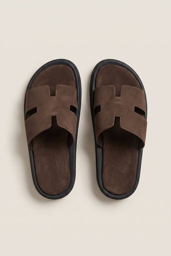 Suede Sandals with Cutouts - Brown-Best Sellers, Leather Sandals, Sandals, Shoes, Estil, Women’s Collection, Slides, Coffee Trend, All, Best Seller Shoes, Summer Shoes Sale, Summer Sandals Sale, Sales, All but outlet, Editor’s Choice, Shoes Sales, Trending Now, Recommended products (Seguno), Gifts 50€ & Under, The Fashion Edit, Leather Shoes, SS 2026 Collection, TFP/Estil, Sandals New & Selected, Sandals SALE, TEST — Best Sellers (Mini-PDP copy, not published)