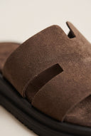 Suede Sandals with Cutouts - Brown-Best Sellers, Leather Sandals, Sandals, Shoes, Estil, Women’s Collection, Slides, Coffee Trend, All, Best Seller Shoes, Summer Shoes Sale, Summer Sandals Sale, Sales, All but outlet, Editor’s Choice, Shoes Sales, Trending Now, Recommended products (Seguno), Gifts 50€ & Under, The Fashion Edit, Leather Shoes, SS 2026 Collection, TFP/Estil, Sandals New & Selected, Sandals SALE, TEST — Best Sellers (Mini-PDP copy, not published)