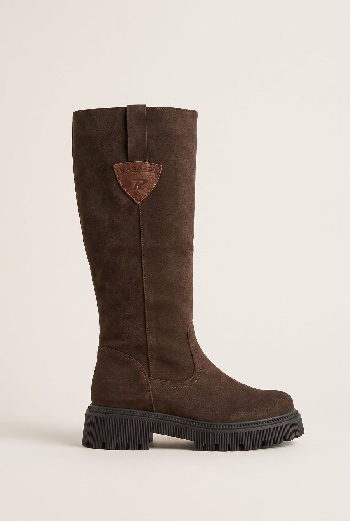 Mid-Length Suede Leather Boots - Brown Suede