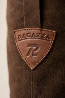 Mid-Length Suede Leather Boots - Brown Suede