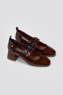 Xti 144255 Mary Janes with Heel - Brown Patent