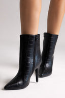 Μυτερά Μποτάκια - Μαύρο Κροκό