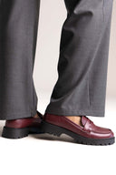ERYNN chunky loafers - μπορντό ματ