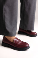 ERYNN chunky loafers - μπορντό ματ