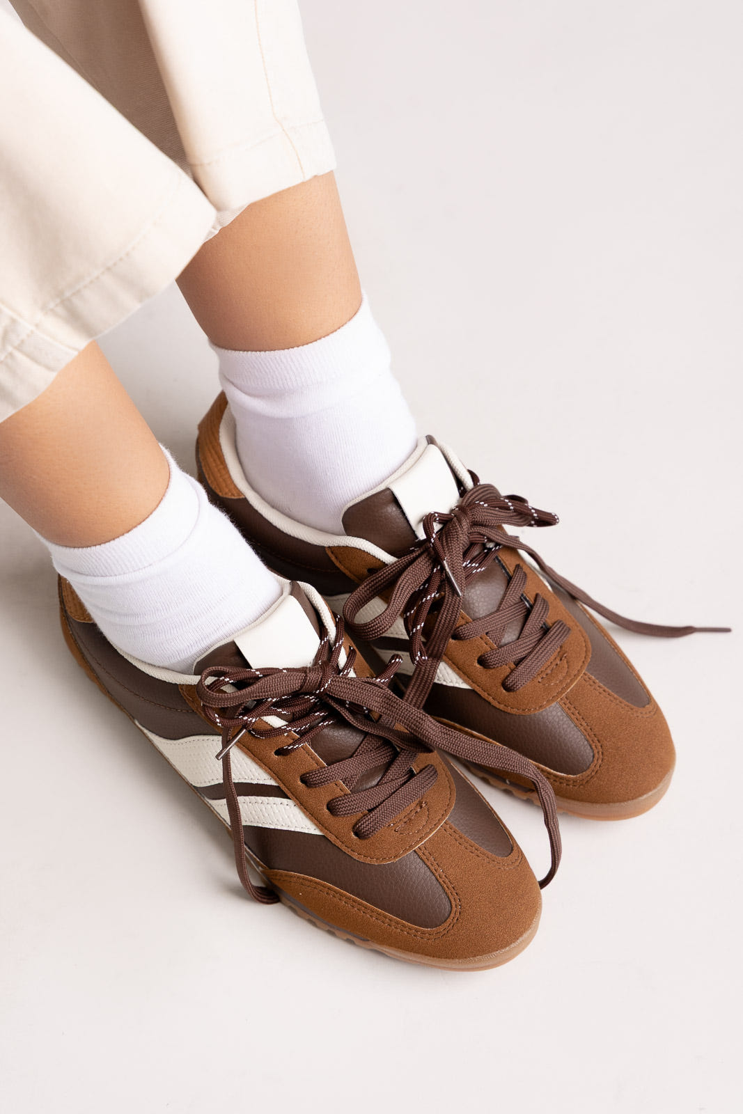 Low Top Sneakers - Dark Brown Matte