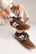 Low Top Sneakers - Dark Brown Matte