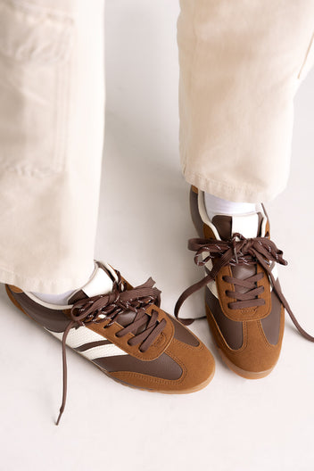 Low Top Sneakers - Dark Brown Matte