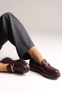 ERYNN chunky loafers - μπορντό ματ