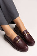 ERYNN chunky loafers - μπορντό ματ