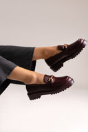 ERYNN chunky loafers - μπορντό ματ