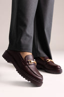 ERYNN chunky loafers - μπορντό ματ