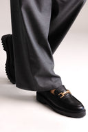 ERYNN chunky loafers - μαύρα ματ