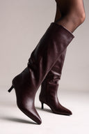 ERYNN Μπότες Kitten Heel - Burgundy Matte