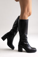 ERYNN Block Heel Μπότες - Black Matte