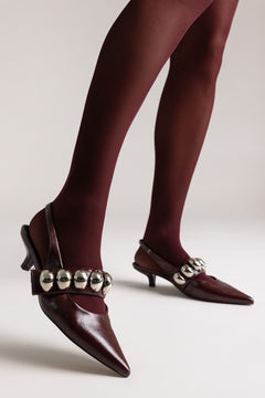 Burgundy Crinkled Patent