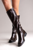 Μπότες ιππασίας - καφέ κροκό