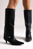 Μπότες με χαμηλό τακούνι - μαύρο ματ