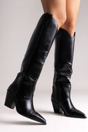 Μπότες Cowboy Corina - Μαύρο Matte