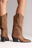 Μπότες Corina cowboy μεσαίου ύψους - καμηλό σουέτ