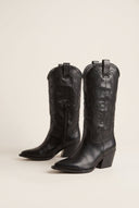 Cowboy Boots Mid Calf - Black Matte