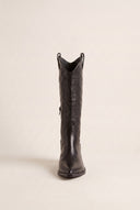 Cowboy Boots Mid Calf - Black Matte