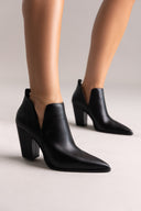 Μποτάκια Αστραγάλου Cowboy Cutout - Μαύρο Matte