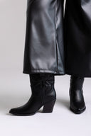 Μπότες αστραγάλου cowboy - μαύρο ματ