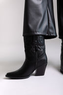 Μπότες αστραγάλου cowboy - μαύρο ματ