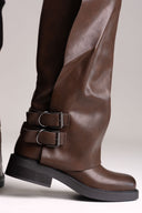 Μπότες με Σχέδιο Γκέτας - Καφέ Ματ