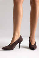 Γόβες Στιλέτο TFP - Καφέ Σουέτ