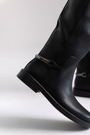 Μπότες Ιππασίας με Φερμουάρ - Μαύρο Ματ