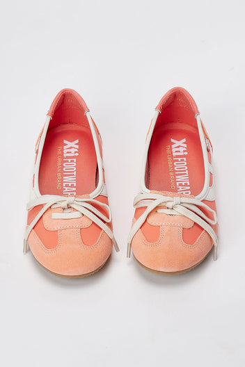 Sport Ballet Flats  - Coral Suede