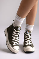 Sneakers Platform Refresh 173078 - Χακί Πράσινο Σουέτ