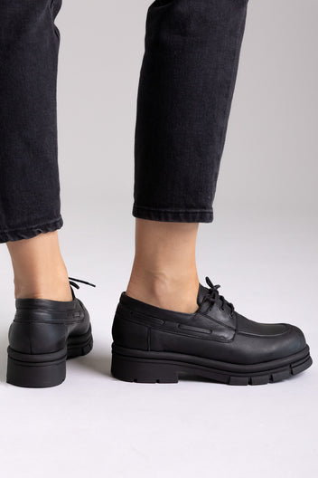 chunky suola Oxfords - Nero opaco