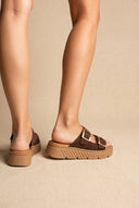 Sandales Flatform - daim brun