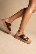 Sandales Flatform - daim brun
