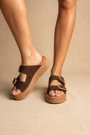 Sandales Flatform - daim brun