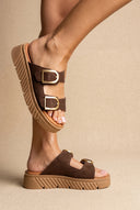 Sandales Flatform - daim brun
