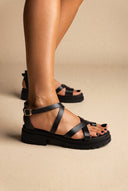 Toe Ring Sandali - Nero opaco