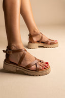 Toe Ring Sandals - Tan Matte