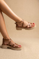 Toe Ring Sandals - Tan Matte