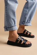 Σανδάλια Flatform - Μαύρο Ματ