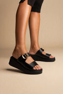 Flatform Sandals - Black Matte-Flatform Sandals - Black Matte