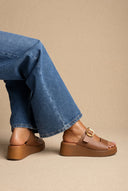 Sandali flatform - Cuoio Opaco