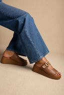 Sandali flatform - Cuoio Opaco