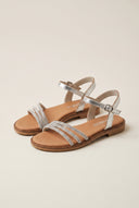 Sandali in pelle - Argento metallizzato