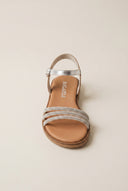 Sandali in pelle - Argento metallizzato