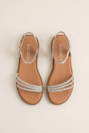Sandali in pelle - Argento metallizzato