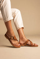 Leather Sandals - Tan Matte-Leather Sandals - Tan Matte