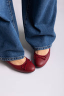 Μπαλαρίνες με χαμηλό τακούνι - Μπορντό Ματ